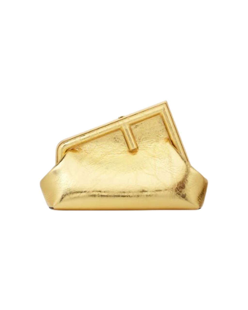 Cuero | First Small Gold Laminated Leather Bag