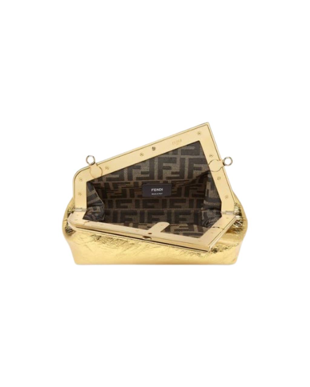 Cuero | First Small Gold Laminated Leather Bag