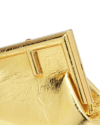Cuero | First Small Gold Laminated Leather Bag