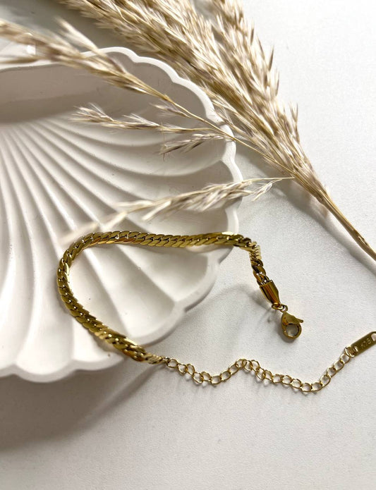 Cuero | Gold Braided Women Bracelet