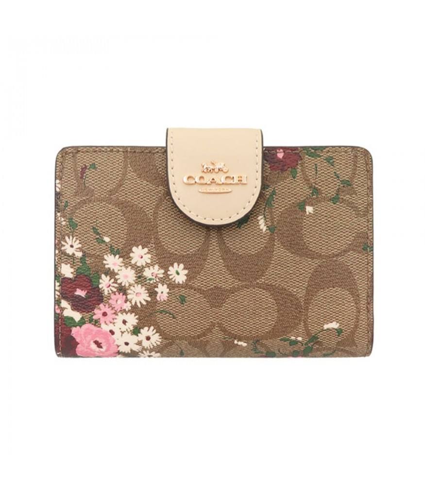 Cuero | ORIGINAL MEDIUM CORNER ZIP WALLET IN SIGNATURE CANVAS