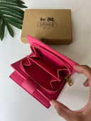 Coach Medium Corner Zip Wallet In Signature Canvas