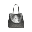 Carolina Herrera Monogram Embossed Leather Large Locked Tote Bag