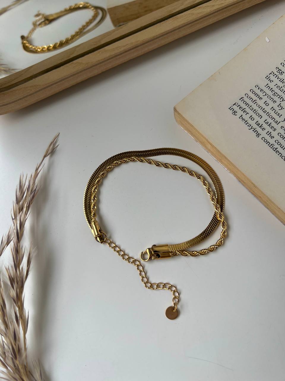 Cuero | Snake Double Chain Bracelet