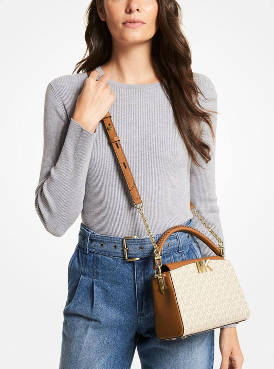Cuero | Karlie Small Leather Crossbody Bag In Offwhite