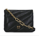 Pinko Small Twins Bag Maxi Quilt Black-Antique Gold