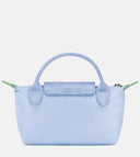 Long Champ Le Pliage Mini Baby blue Pouch With Handle