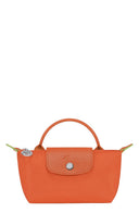 Long Champ Le Pliage Mini Orange Pouch With Handle