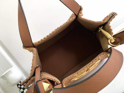 Cuero | Women's Roman Stud Raffia Bag