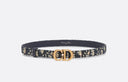Dior Oblique Belt in grey nylon