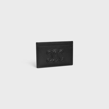 Cuero | Shiny Calfskin Triomphe Card Holder Black