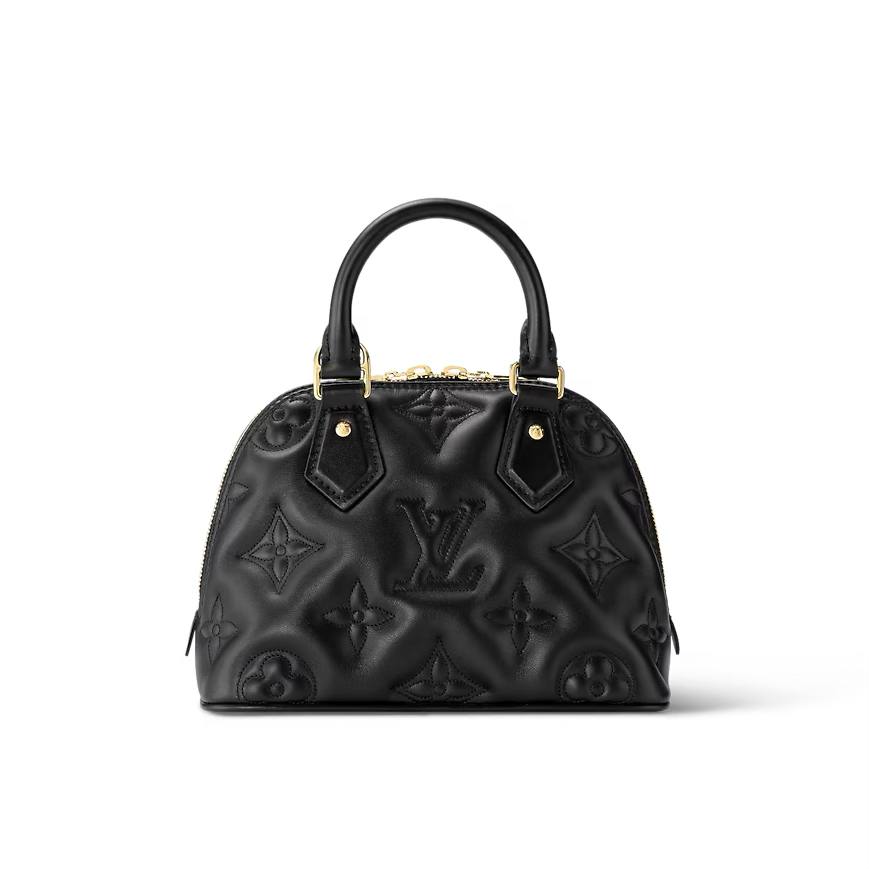 Cuero | VUITTON Banane' bubblegram Alma BB bag with detachable strap & gold metallic hardware