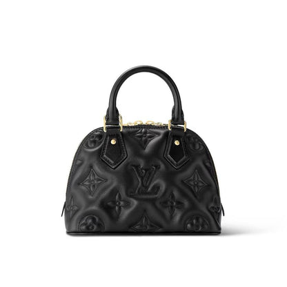Cuero | VUITTON Banane' bubblegram Alma BB bag with detachable strap & gold metallic hardware