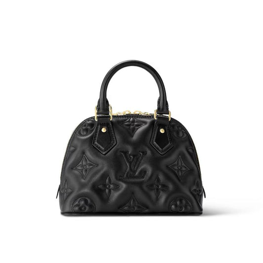 Cuero | VUITTON Banane' bubblegram Alma BB bag with detachable strap & gold metallic hardware