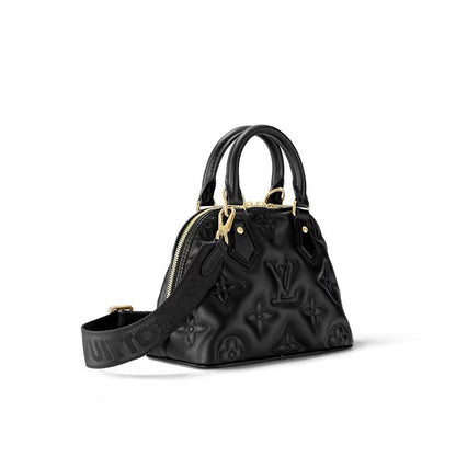 Cuero | VUITTON Banane' bubblegram Alma BB bag with detachable strap & gold metallic hardware