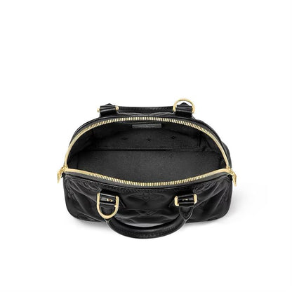 Cuero | VUITTON Banane' bubblegram Alma BB bag with detachable strap & gold metallic hardware