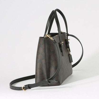 Cuero | Brown/Black Signature Coated Canvas Tatum Caryall Tote