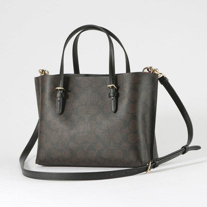 Cuero | Brown/Black Signature Coated Canvas Tatum Caryall Tote
