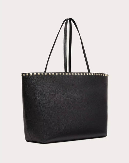 Cuero | Garavani Rockstud tote bag in grainy calfskin leather