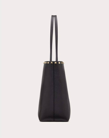 Cuero | Garavani Rockstud tote bag in grainy calfskin leather