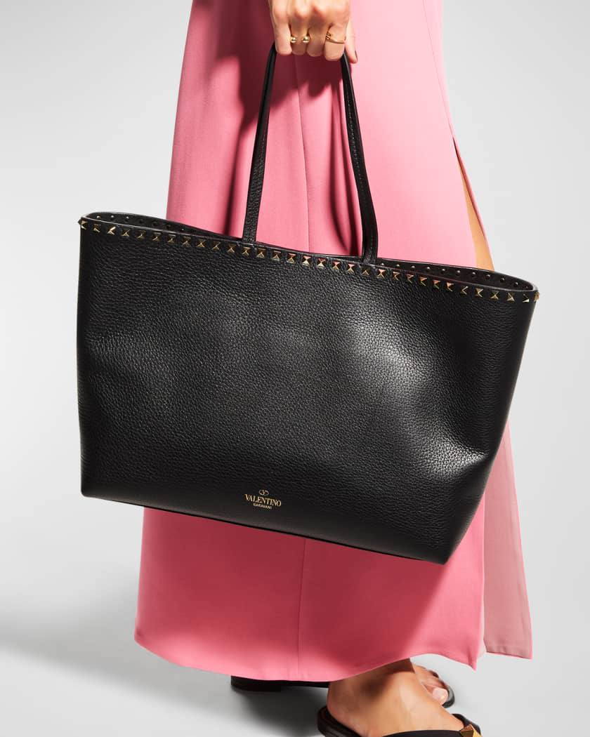 Cuero | Garavani Rockstud tote bag in grainy calfskin leather