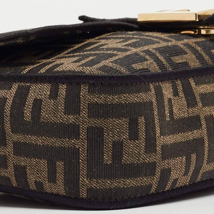 Cuero | Tobacco Zucca Jacquard Canvas Medium Baguette Bag