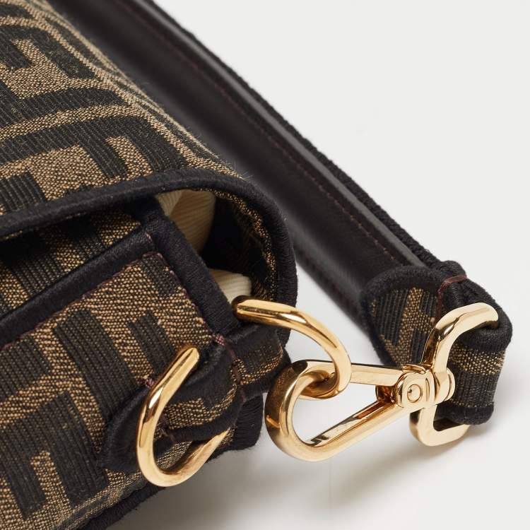 Cuero | Tobacco Zucca Jacquard Canvas Medium Baguette Bag