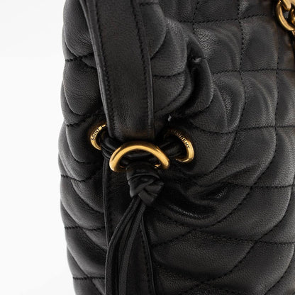 Cuero | MATELASSE QUILTED POCHON DRAWSTRING TOTE