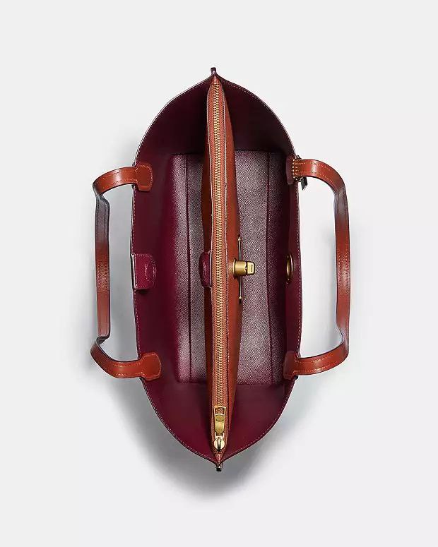 Cuero | Camel/Beige Signature Coated Canvas Willow Tote