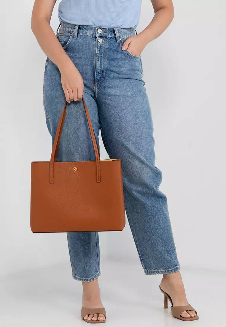 Cuero | Camel Centre Zip Tote Bag