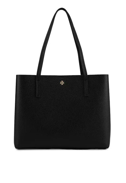 Cuero | Black Center Zip Tote Bag