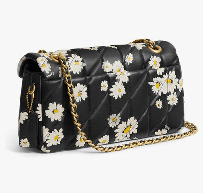 Cuero | Tabby Shoulder Bag 26 With Quilting And Floral Print