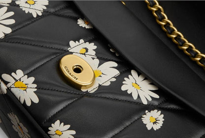 Cuero | Tabby Shoulder Bag 26 With Quilting And Floral Print