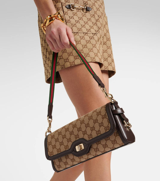 Cuero | Luce Small GG canvas shoulder bag