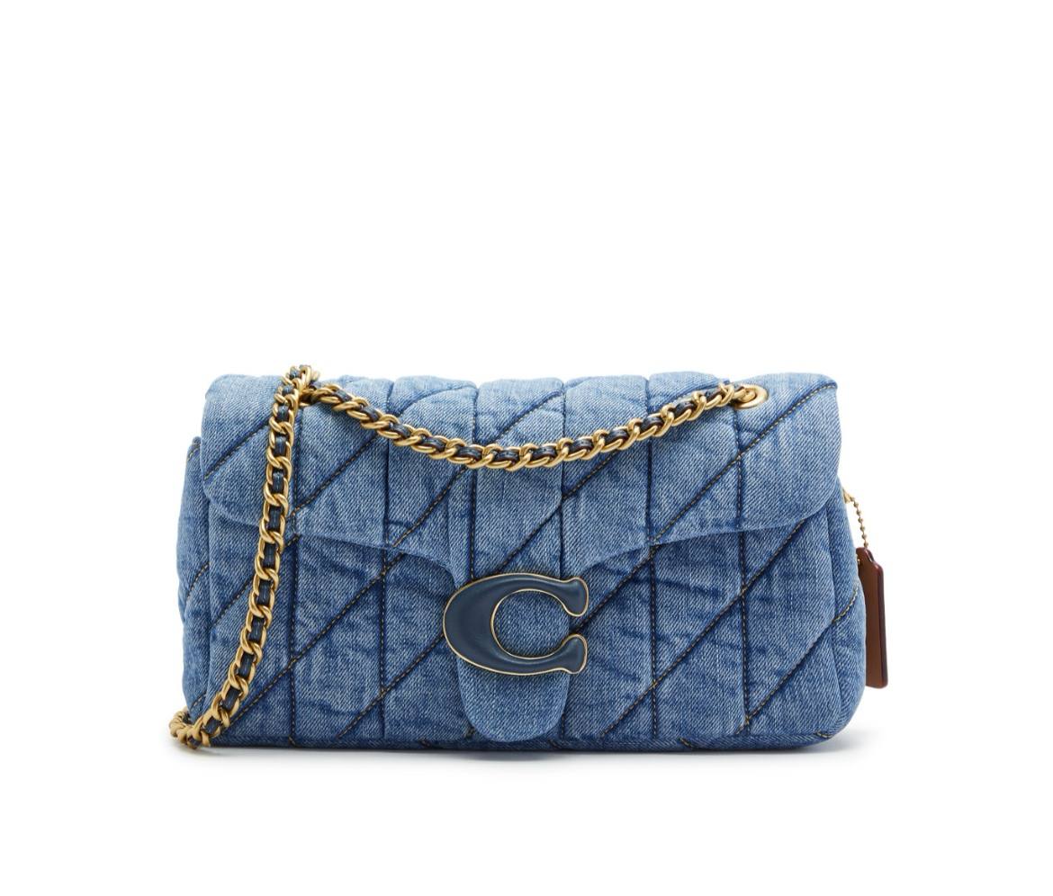 Cuero | Tabby 26 quilted denim shoulder bag