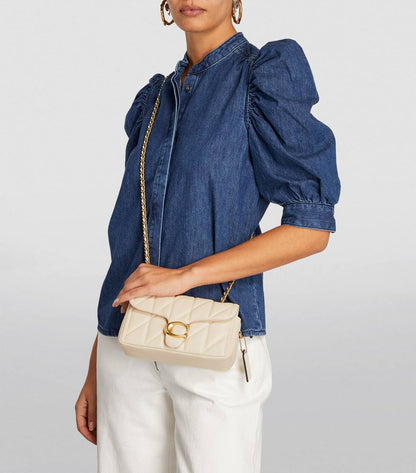 Cuero | Quilted Leather Tabby Shoulder Bag