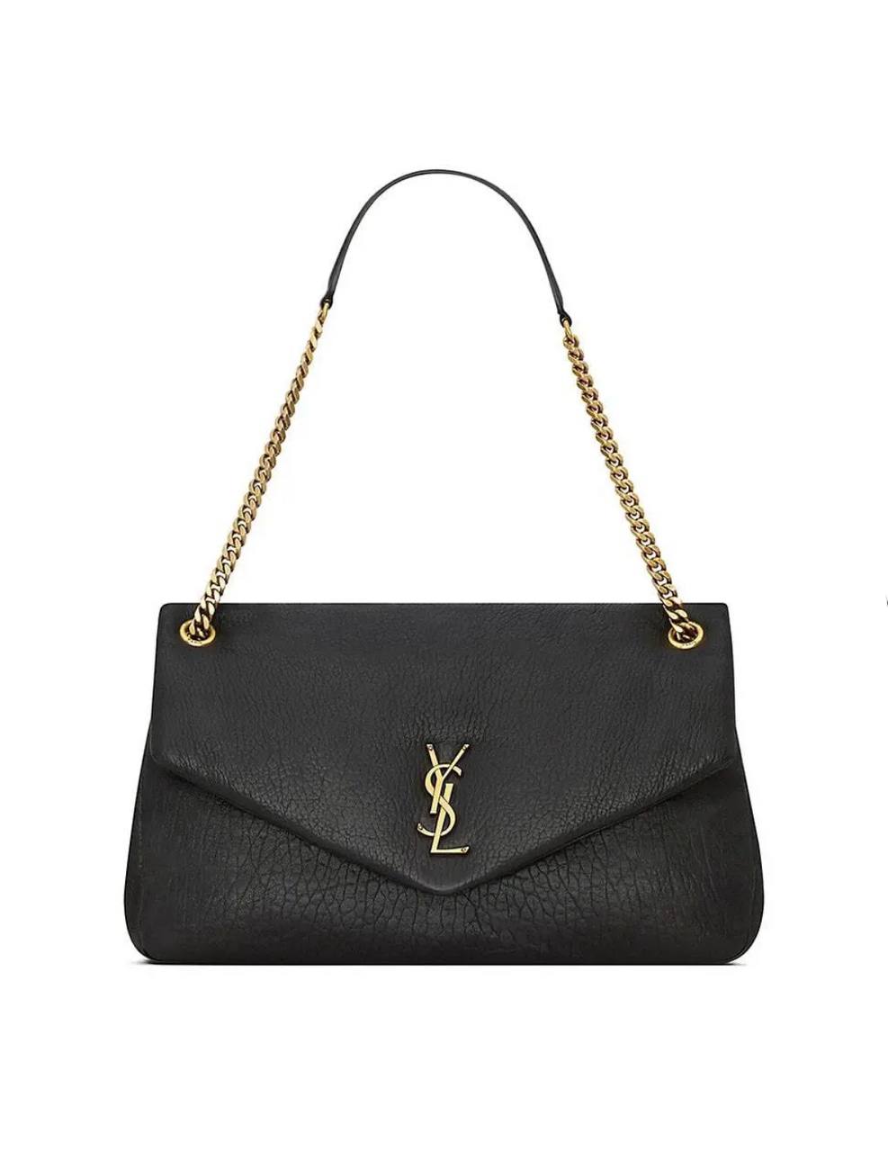 Cuero | Calypso Large Bag In Grained Lambskin - Black