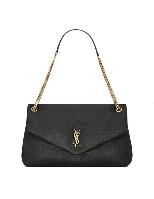 Cuero | Calypso Large Bag In Grained Lambskin - Black