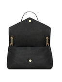Saint Laurent Calypso Large Bag In Grained Lambskin - Black