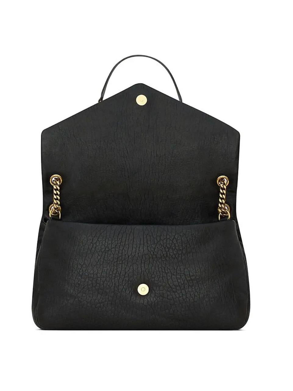 Cuero | Calypso Large Bag In Grained Lambskin - Black