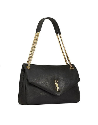Cuero | Calypso Large Bag In Grained Lambskin - Black