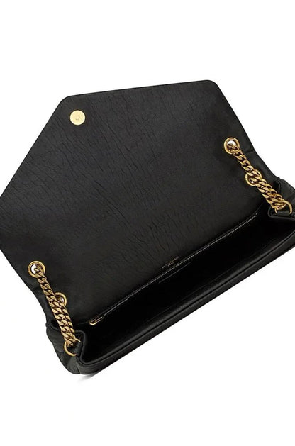 Cuero | Calypso Large Bag In Grained Lambskin - Black