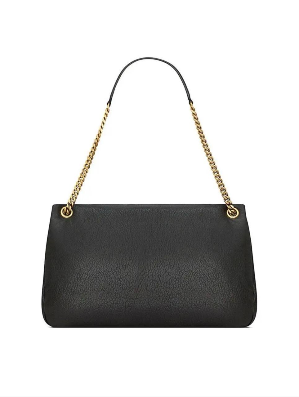 Cuero | Calypso Large Bag In Grained Lambskin - Black