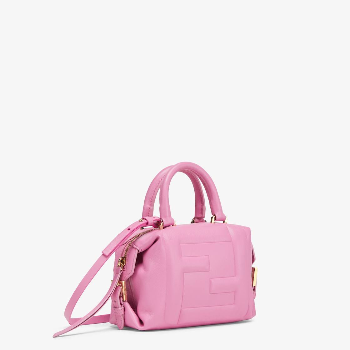 Cuero | Mini FF Cube Bag In Nappa Leather Pink