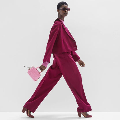 Cuero | Mini FF Cube Bag In Nappa Leather Pink