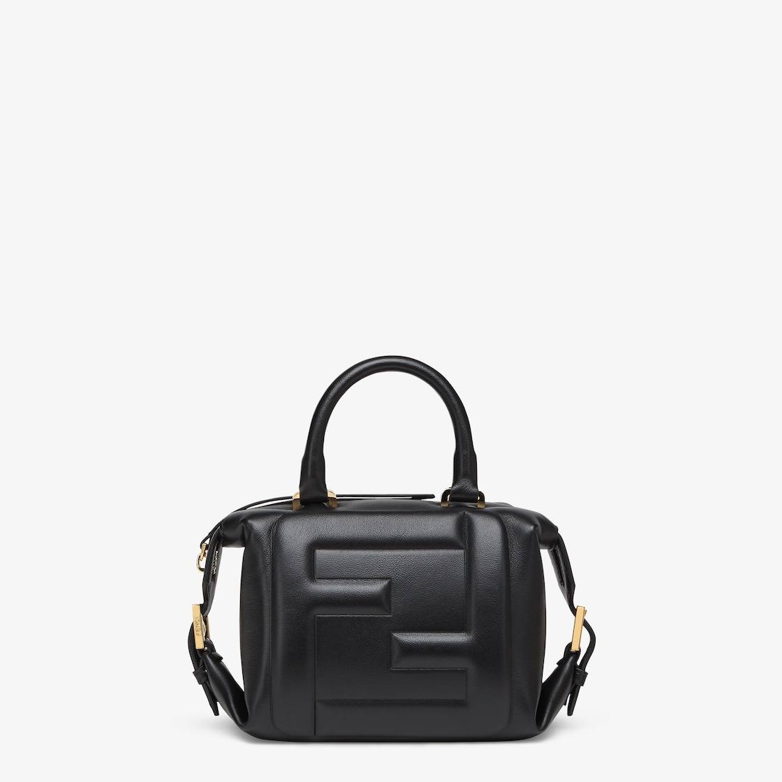Cuero | Mini FF Cube Bag In Nappa Leather Black