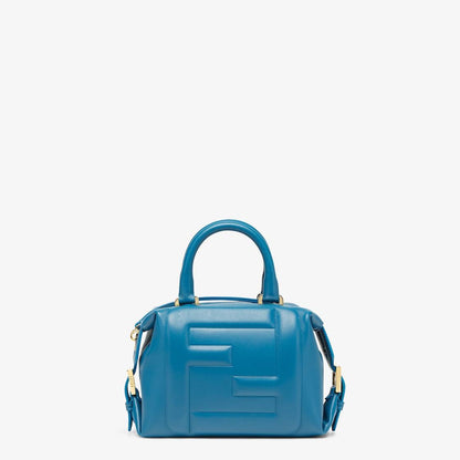 Cuero | Mini FF Cube Bag In Nappa Leather Blue