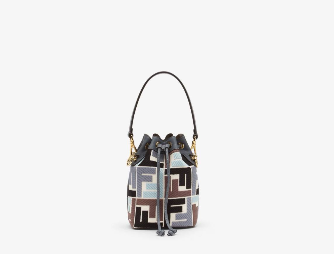 Cuero | Multicolor canvas mini-bag with FF embroidery