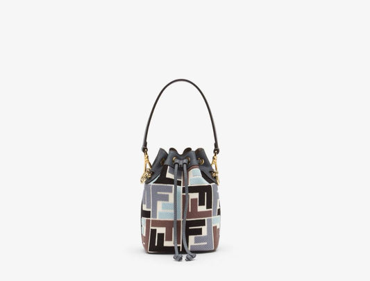 Cuero | Multicolor canvas mini-bag with FF embroidery