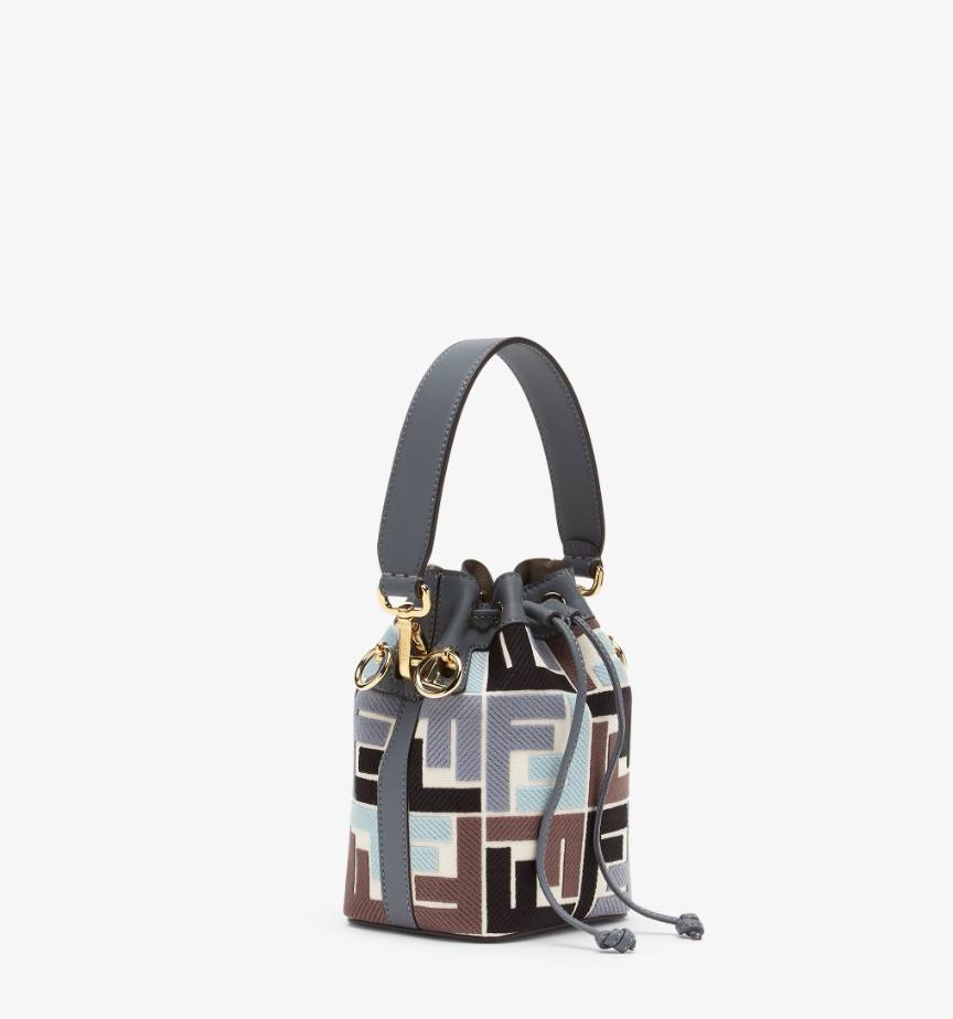 Cuero | Multicolor canvas mini-bag with FF embroidery